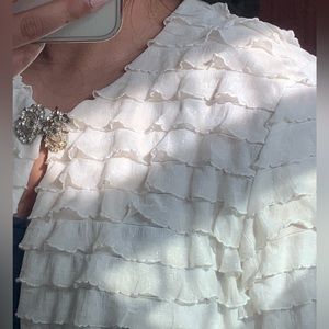 R & M white Cardigan